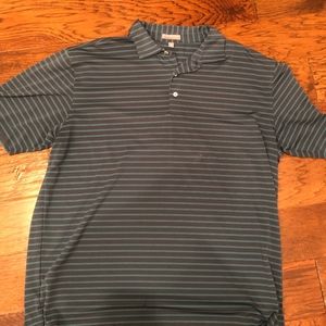 Peter Millar Summer Comfort Blue Striped Polo XL
